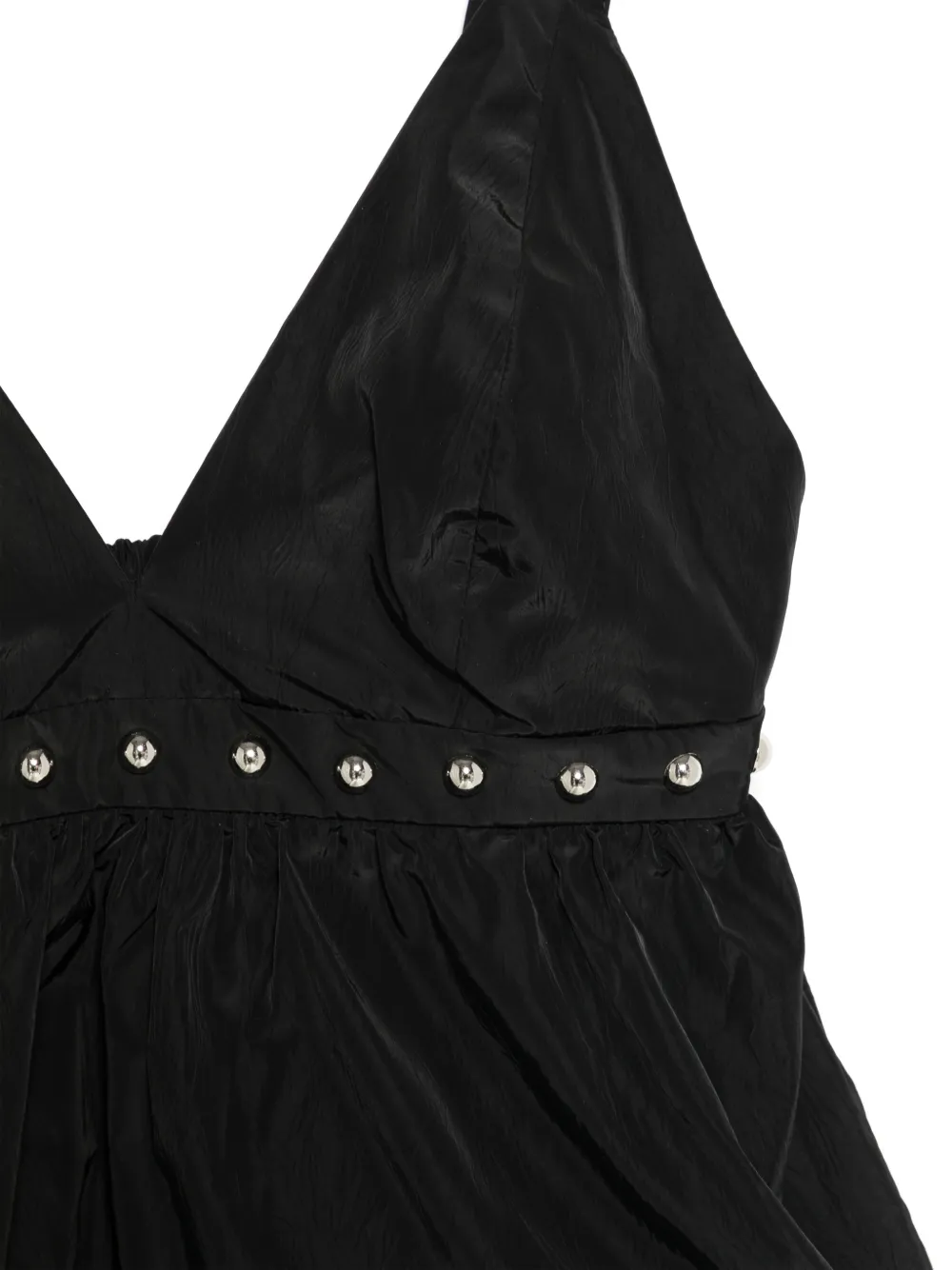  Liu Jo Stud-embellished V-neck Top - Black 