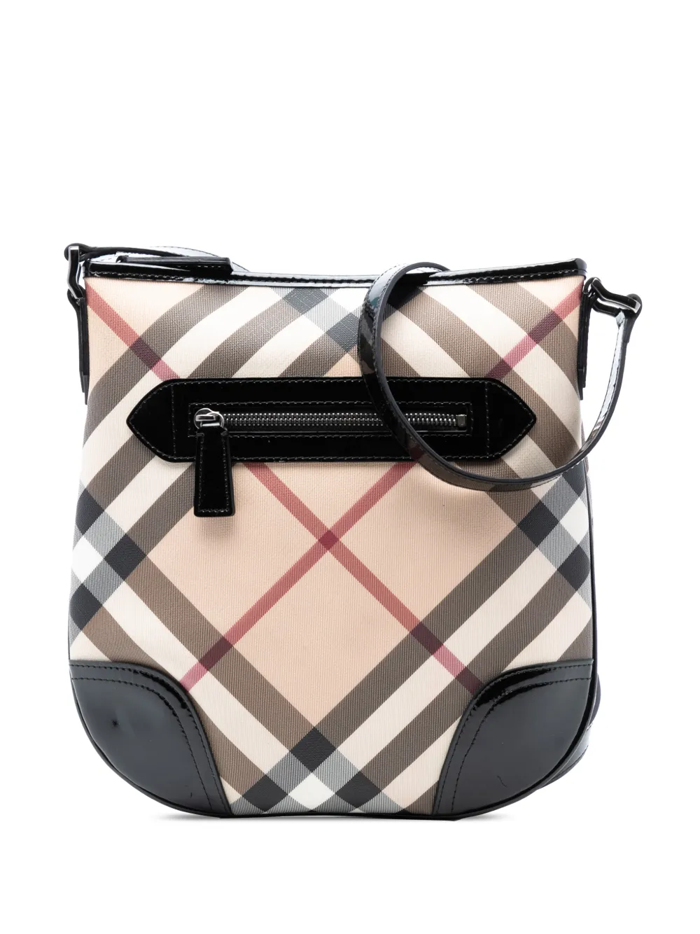 Burberry Pre-Owned 2000-2017 Supernova Check Coated Canvas Dryden crossbody bag - Marrone