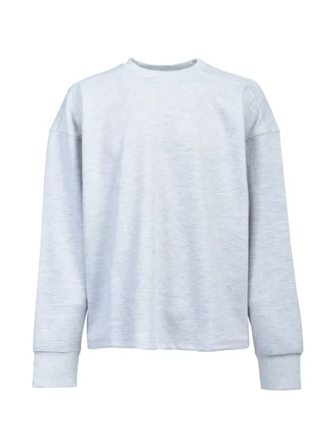 BREATH waffle-knit long-sleeved T-shirt