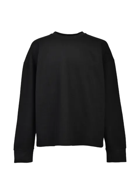 BREATH waffle-knit long-sleeved T-shirt