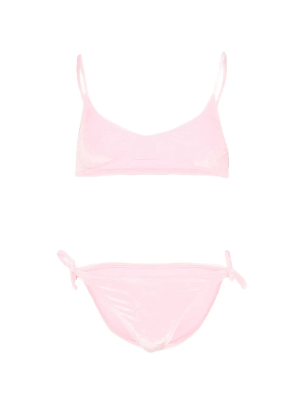 MC2 Saint Barth Kids logo-patch bikini - Rosa