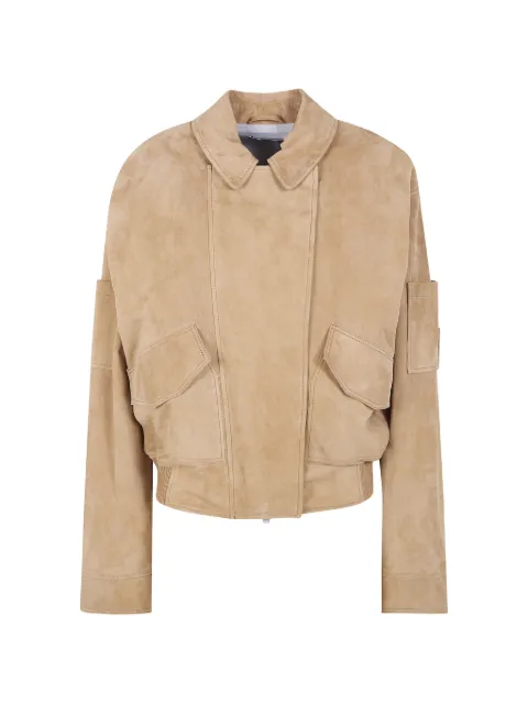DRHOPE pocket suede jacket