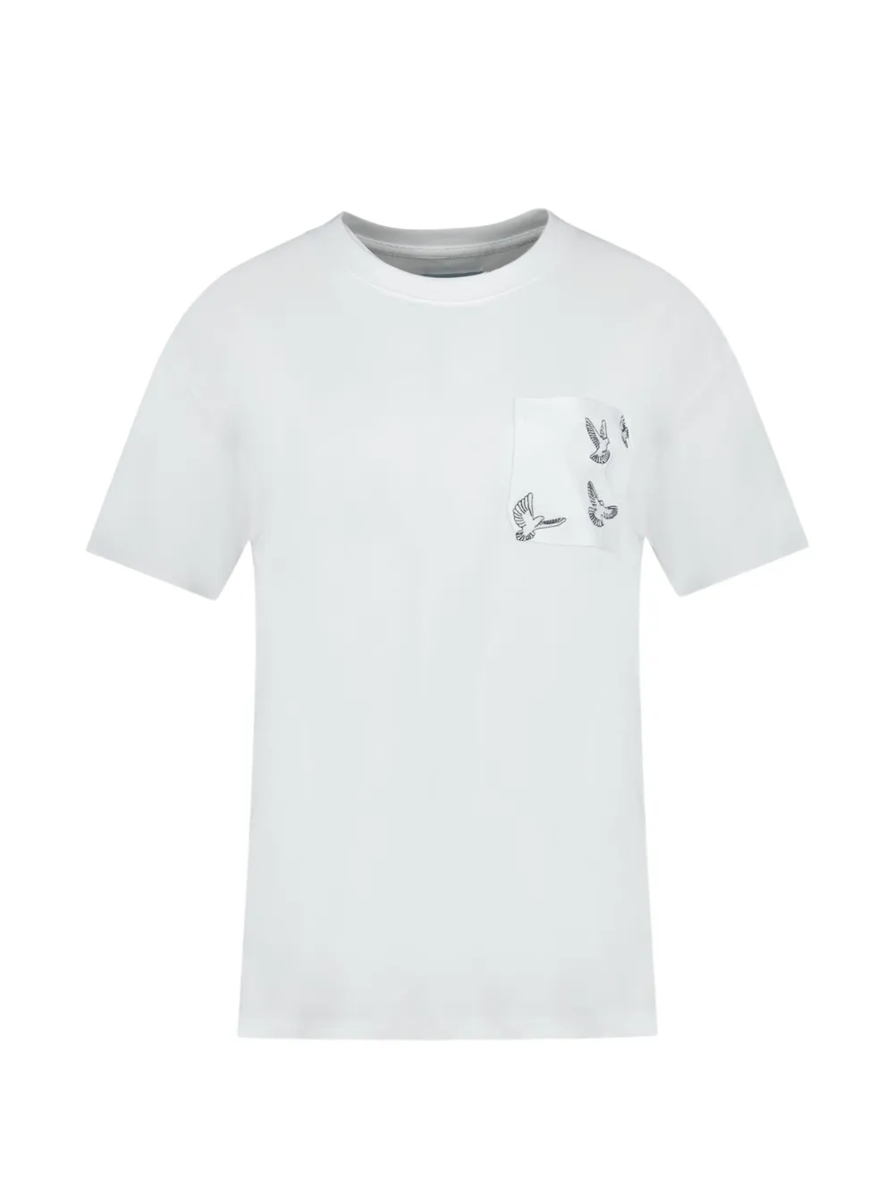 3.PARADIS doves-pocket T-shirt - Bianco