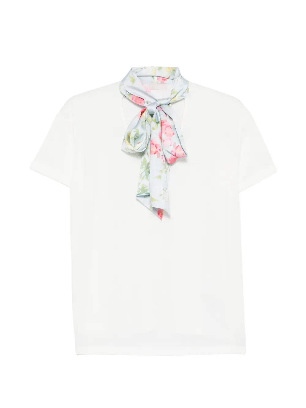 LIU JO neck-tie T-shirt - Weiß