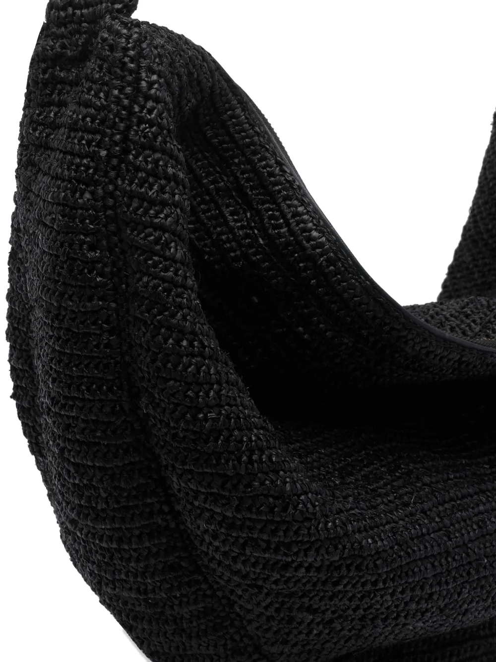 Vibe Zip Raffia Shoulder Bag