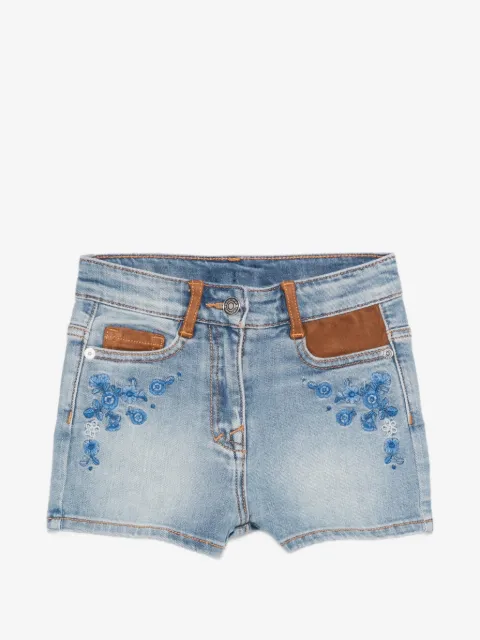 Ermanno Scervino Junior shorts con bordado floral