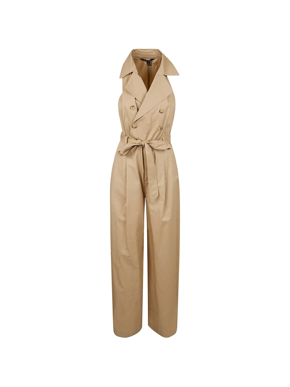 Lauren Ralph Lauren button belted jumpsuit - Toni neutri