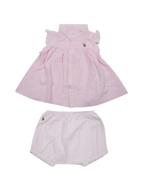POLO RALPH LAUREN KIDS striped ruffle two piece suit