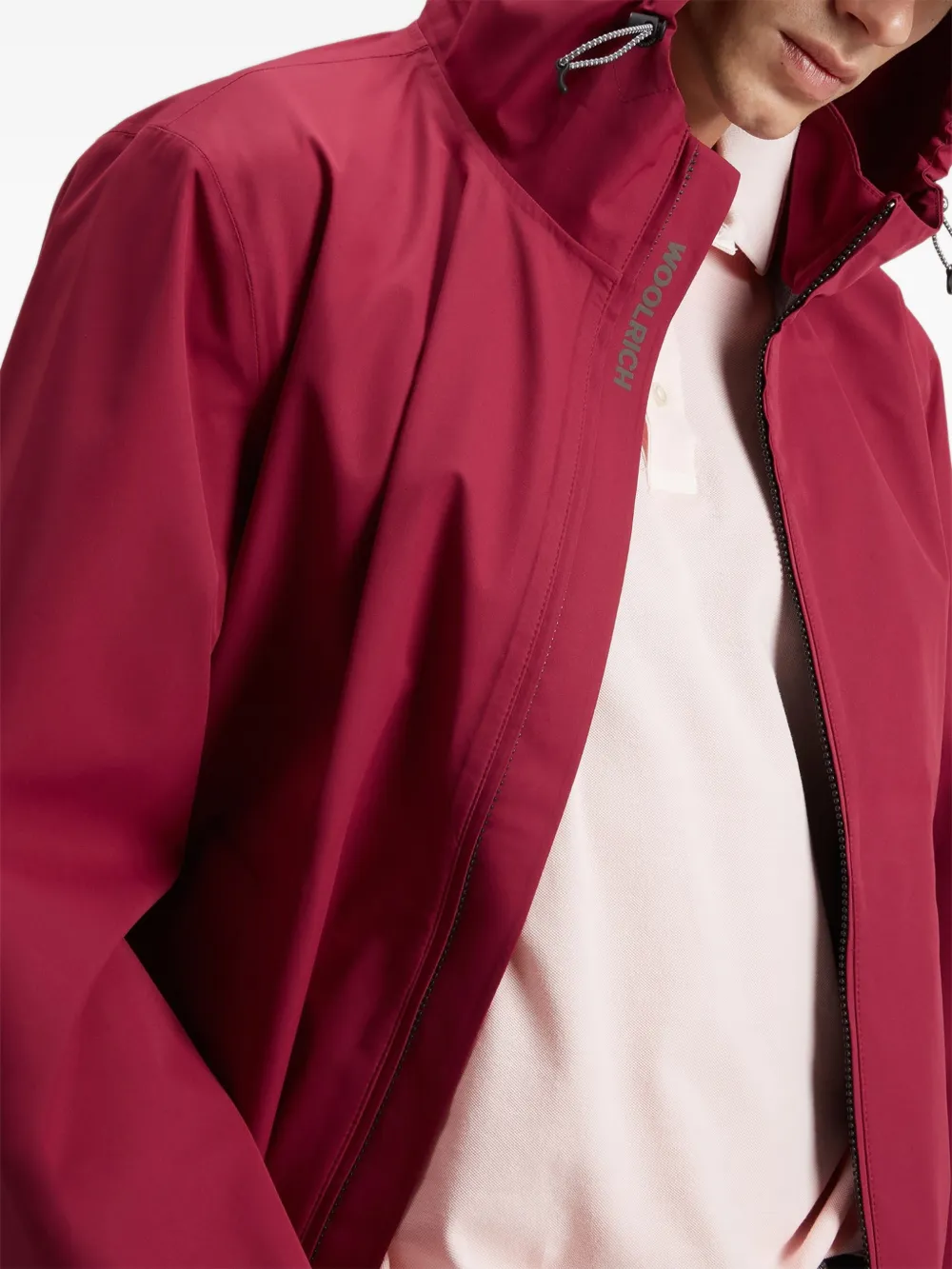 Woolrich Pacific gelaagd jack met capuchon Rood