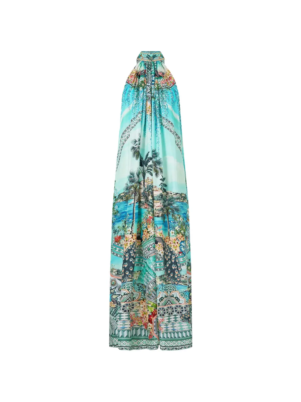 Camilla maxi Balearic Bebé floral-print dress - Blu