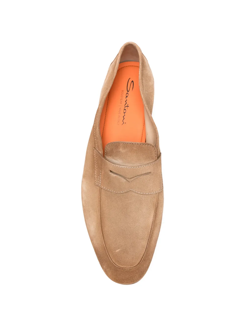 Santoni suede loafers Beige