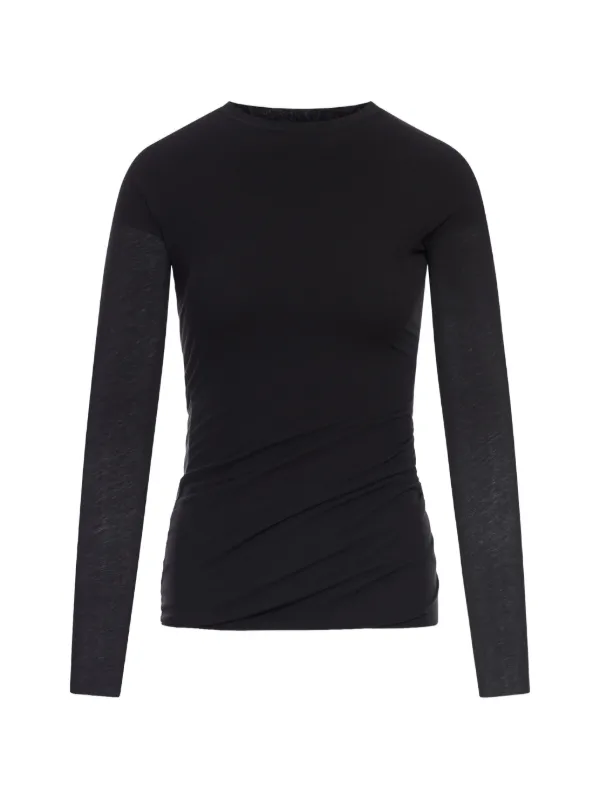 JIL SANDER+ ロングスリーブTシャツ ブラック Jil Sander ロングスリーブ トップ | ブラック | FARFETCH JP