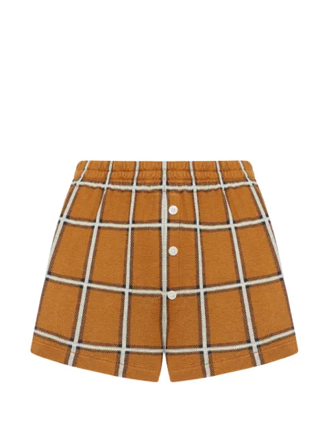 Guest In Residence plaid button shorts
