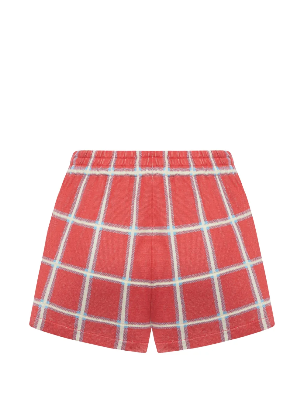 Guest In Residence Geruite shorts met knopen Rood