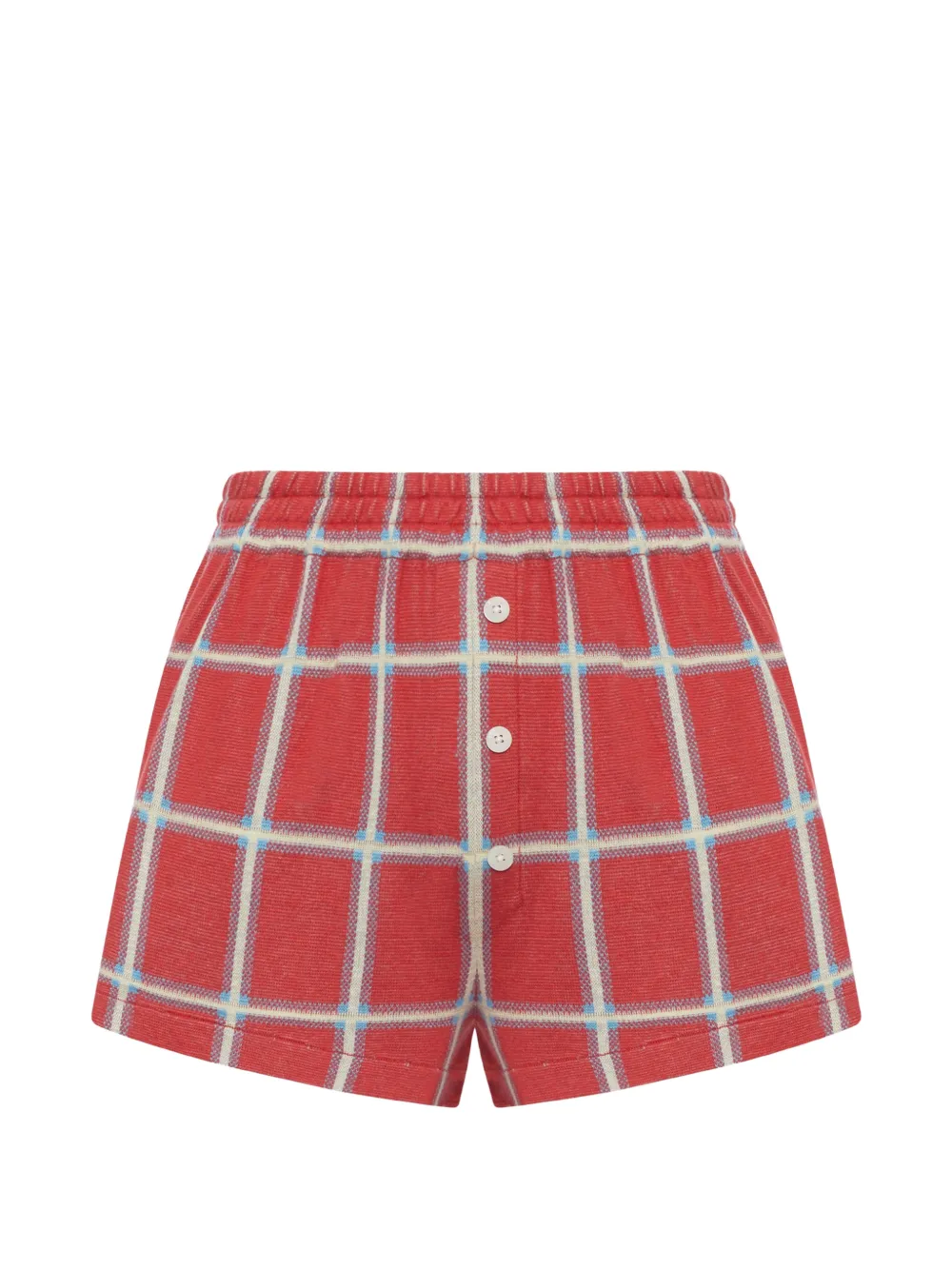 Guest In Residence button checked shorts - Rosso