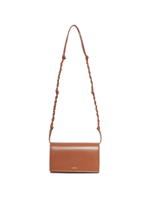 Jil Sander bolsa crossbody Tangle de piel entretejida