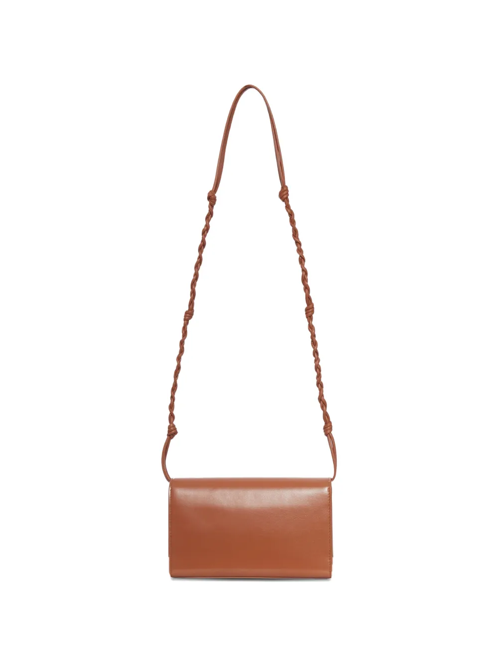 Jil Sander Tangle gevlochten leren crossbodytas Bruin