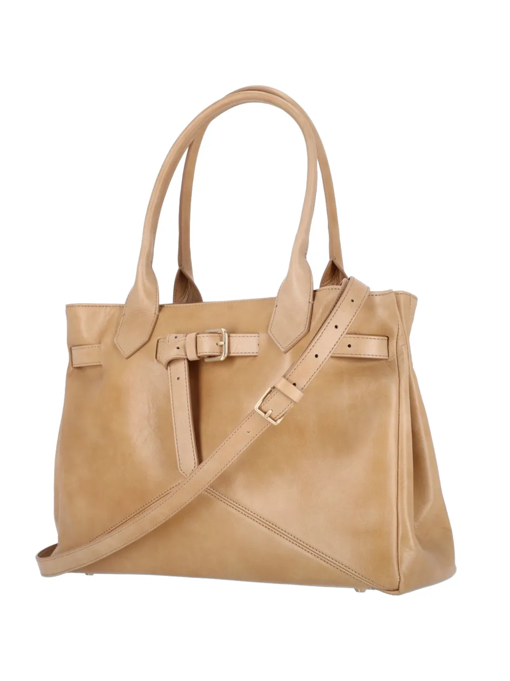 Ballantyne Kate Buckled Tote Bag In Brown