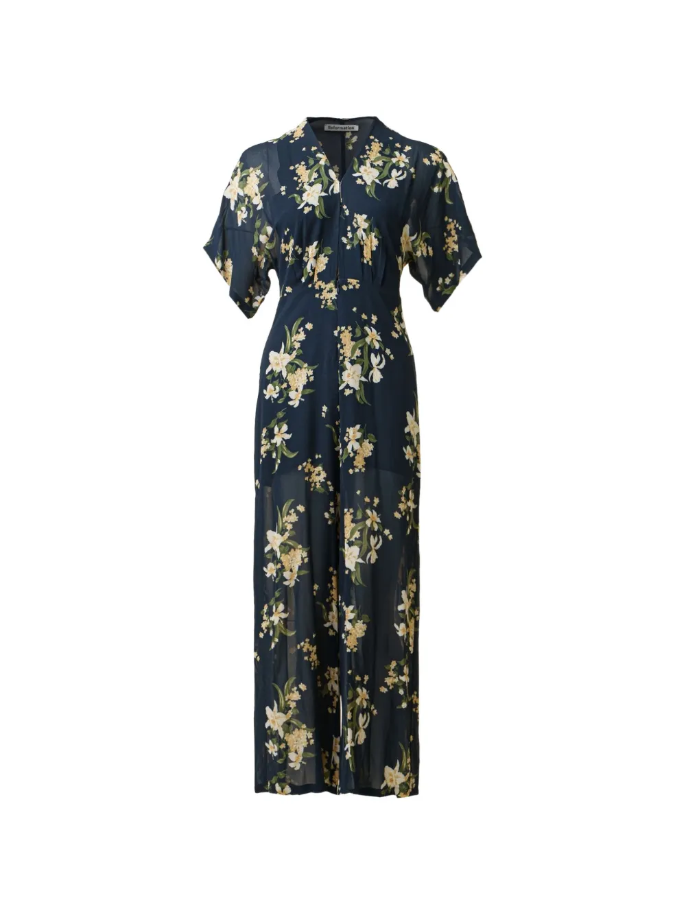 Reformation floral-print jumpsuit - Blu