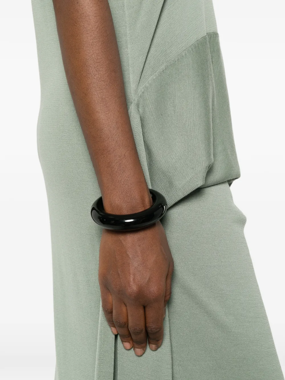 Jil Sander Gedrapeerde maxi-jurk Groen