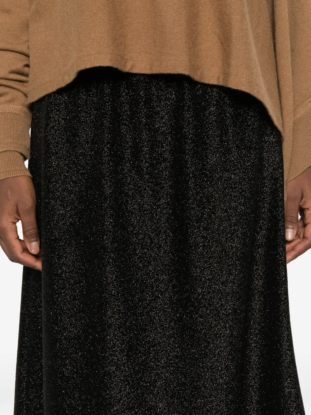 Jil Sander Elastische midi-rok Zwart