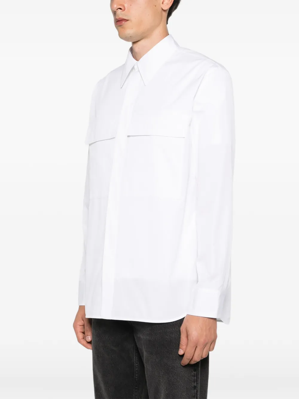 Jil Sander Overhemd met borstzak Wit