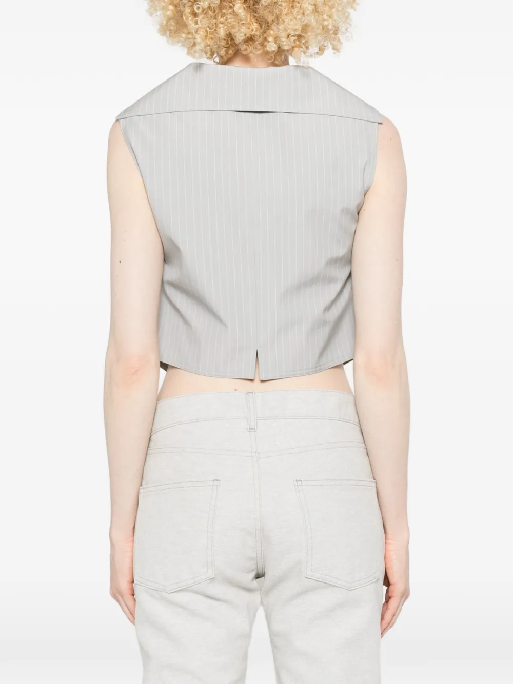 Vivienne Westwood Meryl mouwloze gilet met krijtstreep en knopen Grijs