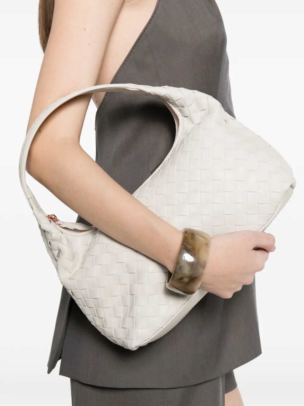  Alexander Smith Small Chloe Leather Tote Bag - Neutrals 