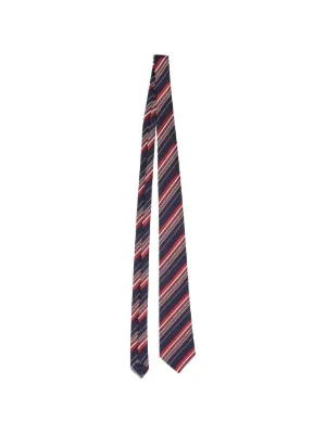 Ermenegildo Zegna Vintage ストライプ シルクネクタイ | ブルー