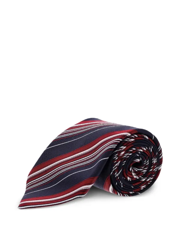 【新品】Zegna サックスブルー　ストライプ　ネクタイ　シルク　イタリア製 Ermenegildo Zegna Vintage ストライプ シルクネクタイ | ブルー