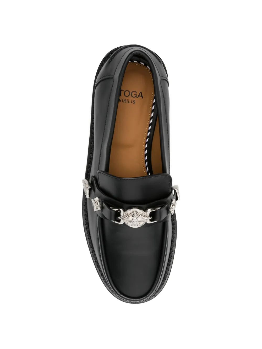 Toga Virilis leather loafers Zwart