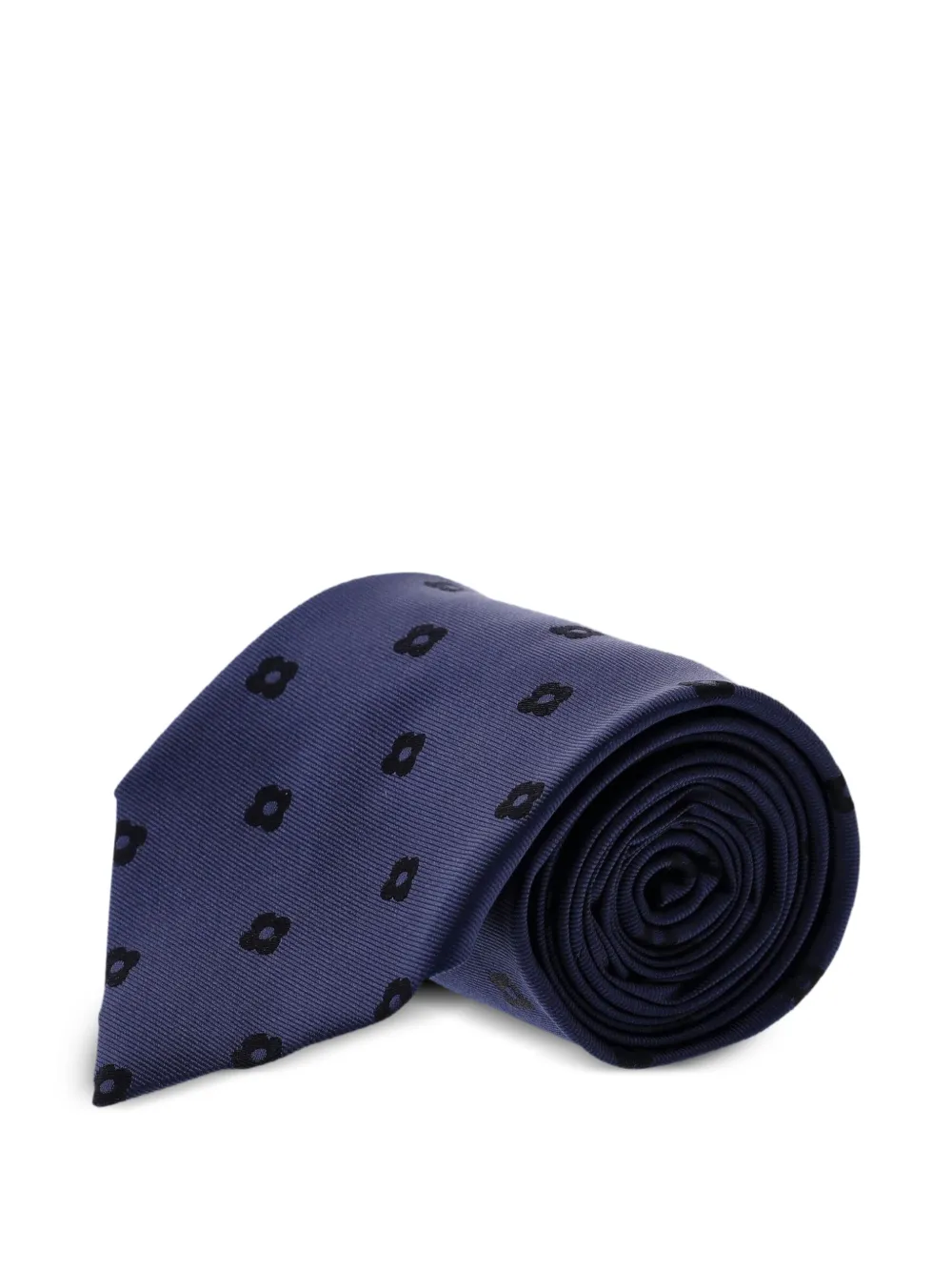 Floral-Pattern Silk Tie