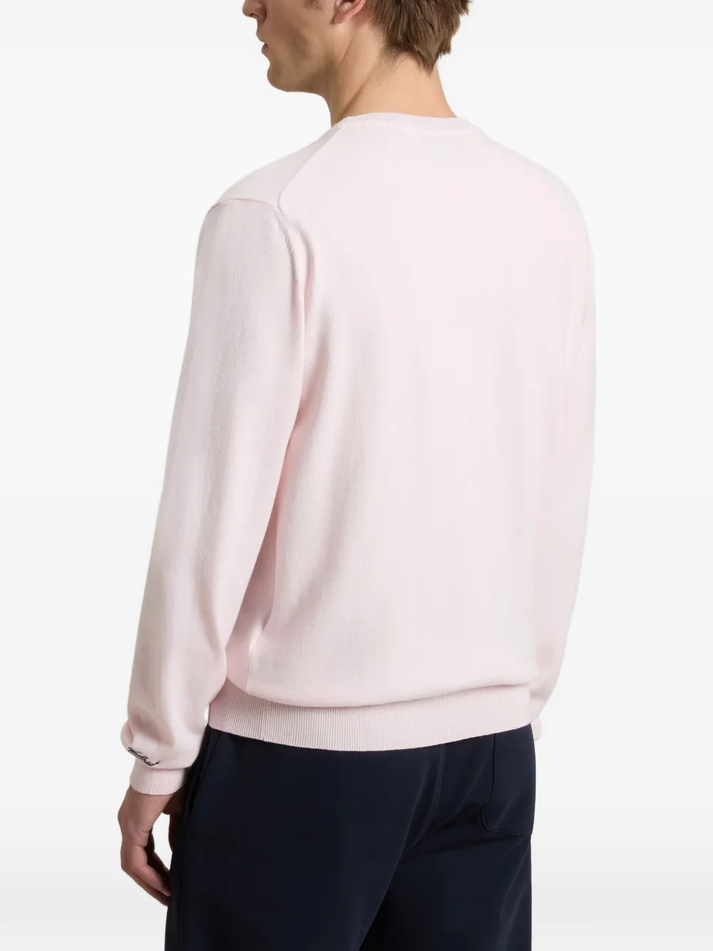 Woolrich Katoenen sweater met geborduurd logo en ronde hals Roze