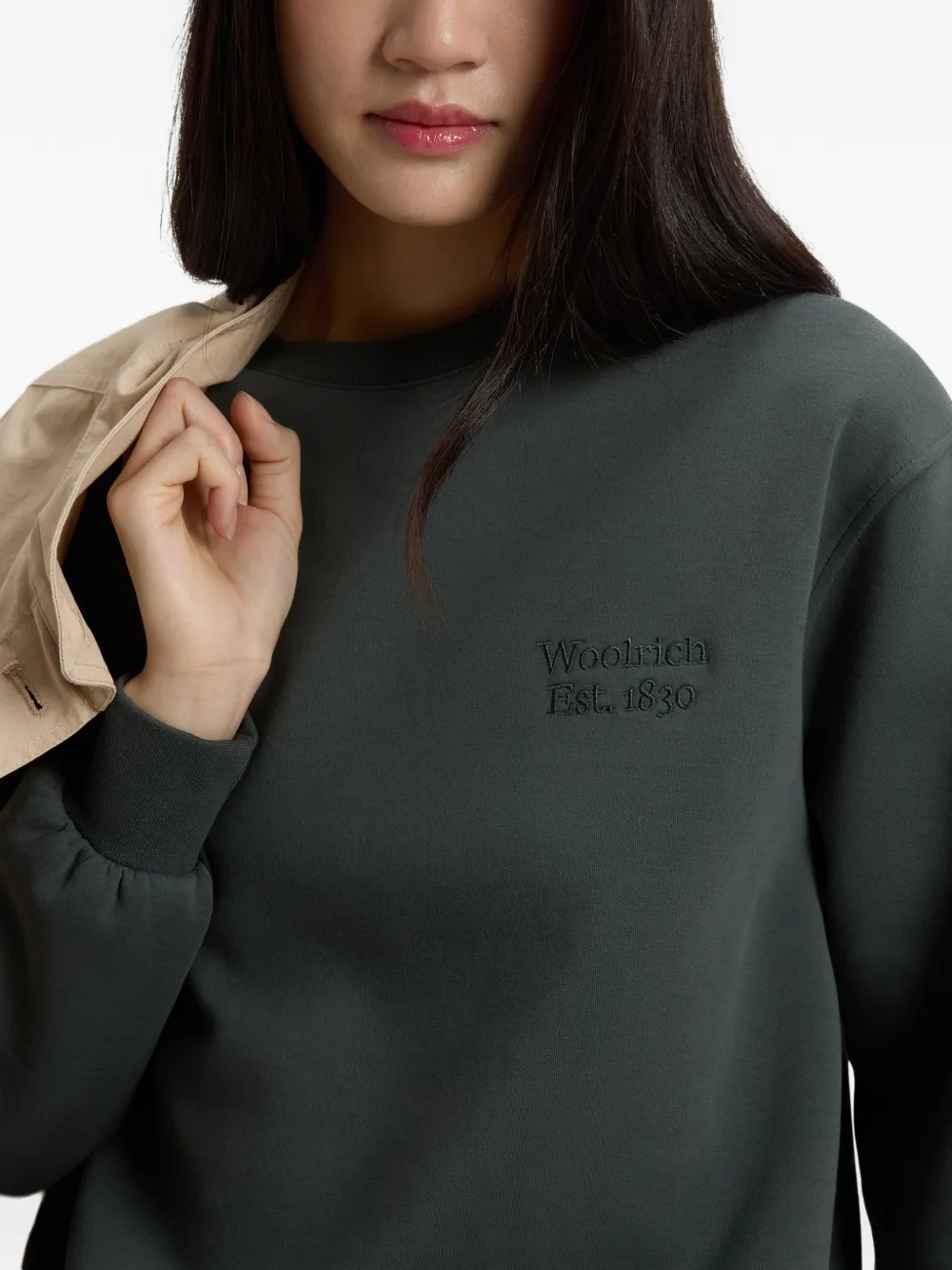 Woolrich Sweater met ronde hals Groen