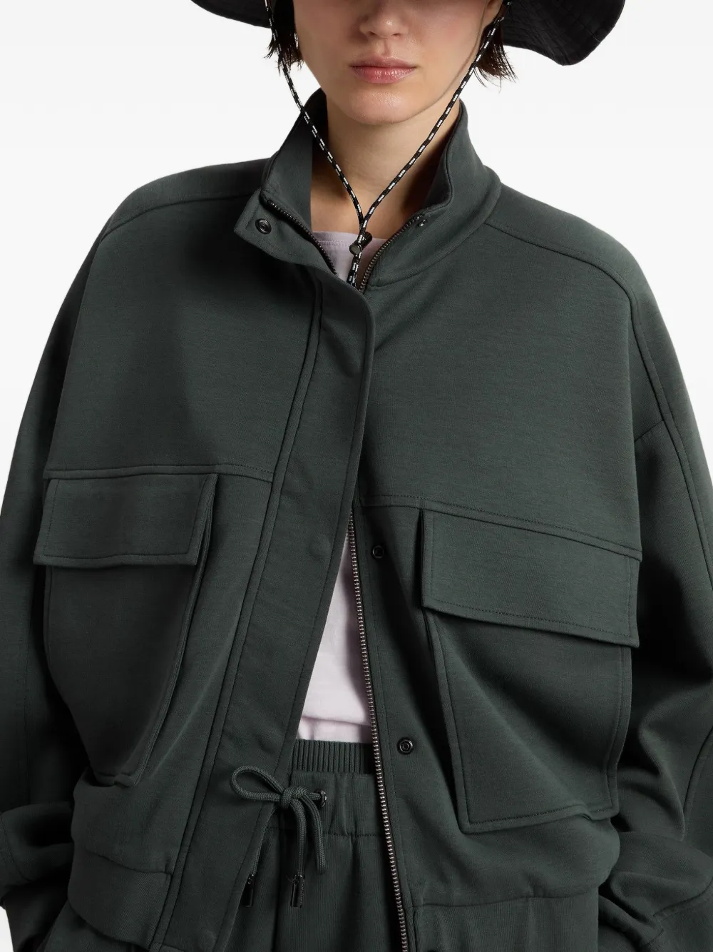 Woolrich Interlock sweater met rits Groen