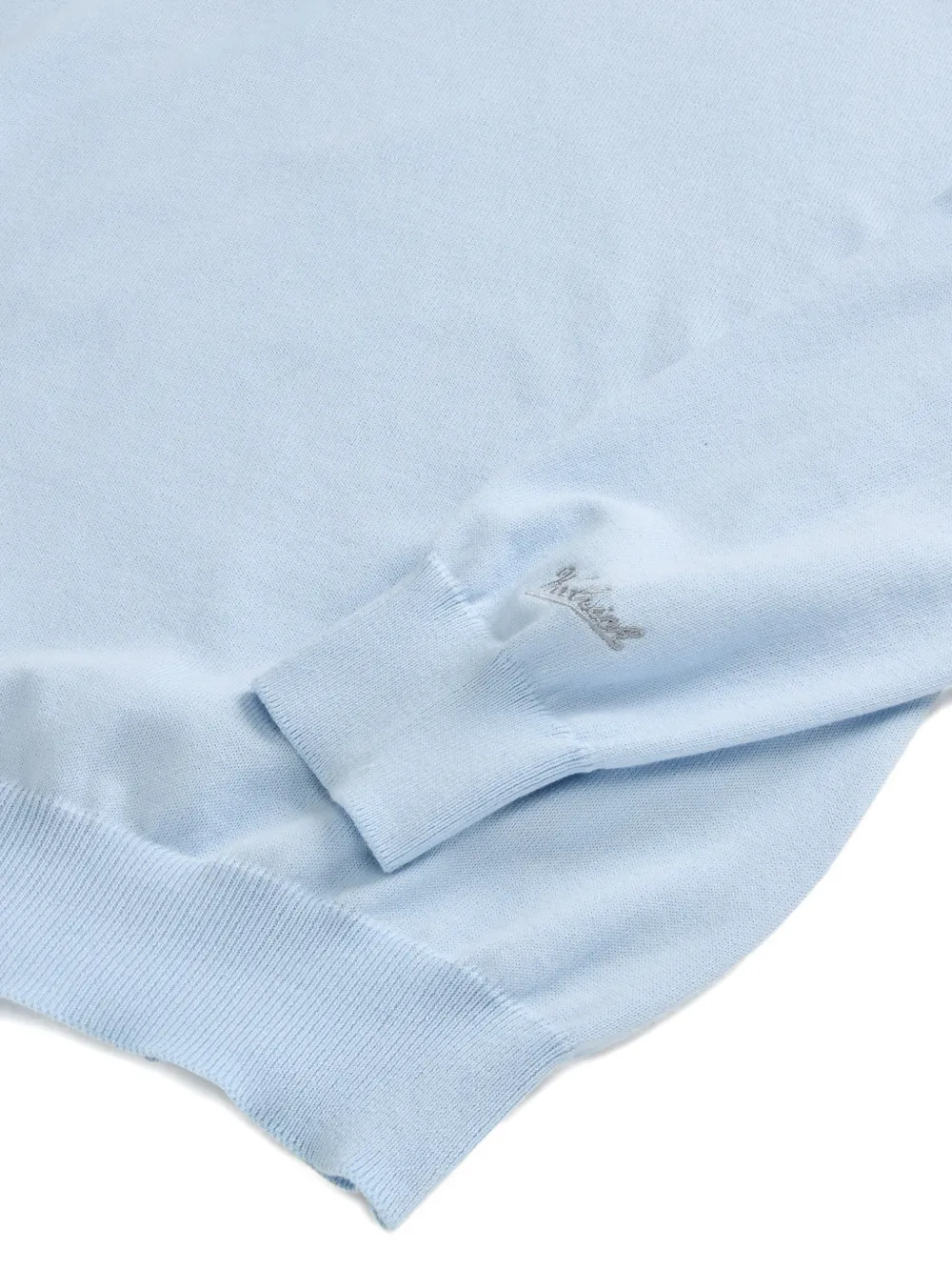  Woolrich Logo-embroidered Crew-neck Sweater - Blue 