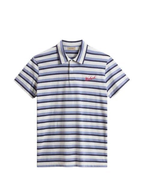 Woolrich polo rayé à logo brodé