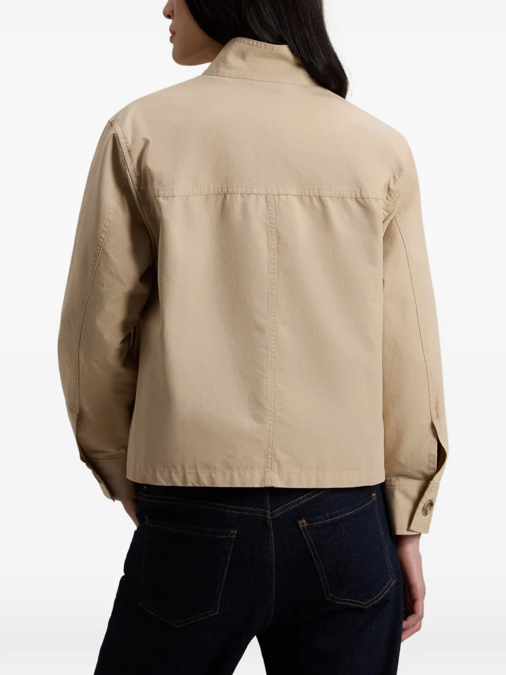 Woolrich Field jack met opgestikte zak Beige