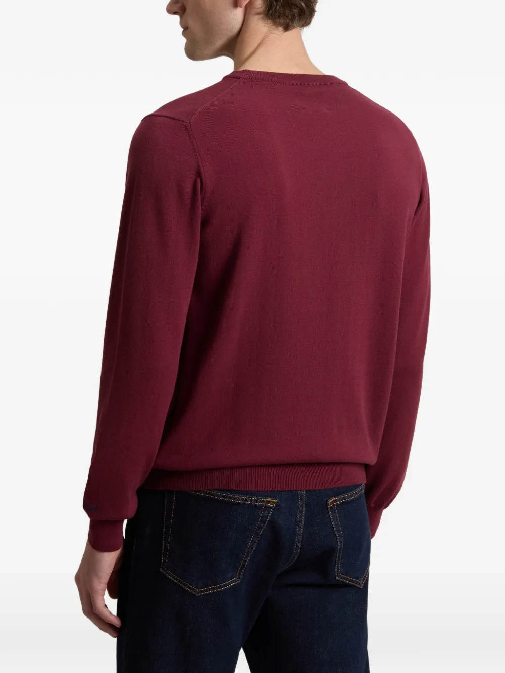 Woolrich Katoenen trui met ronde hals en logo Rood