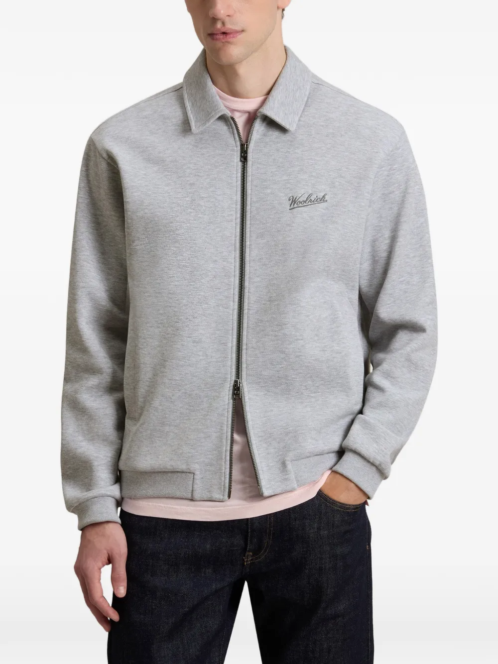 Woolrich Sweater met rits Grijs