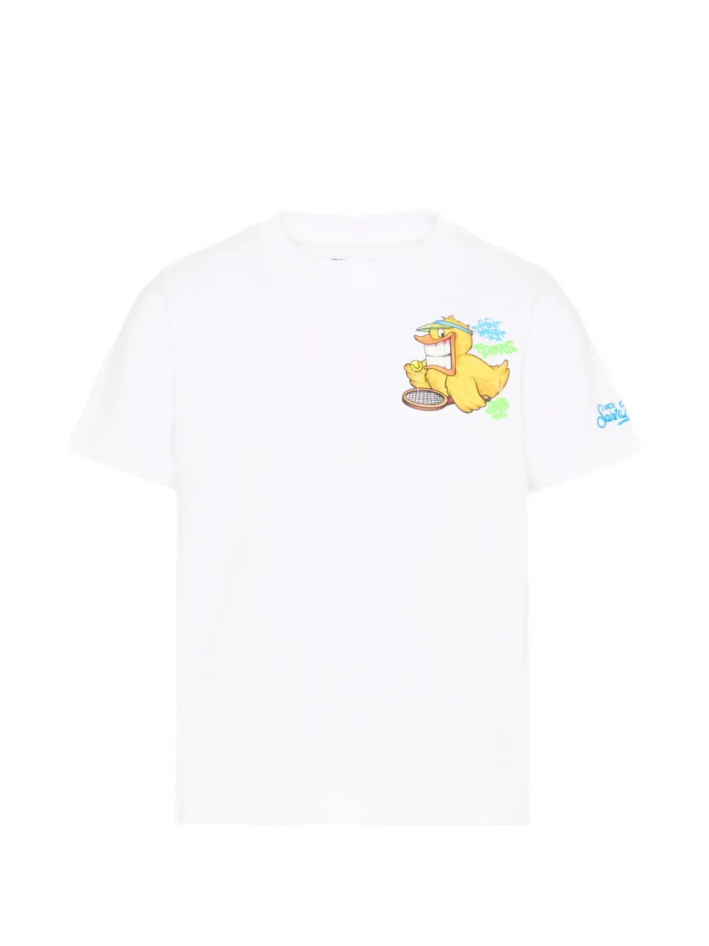 MC2 Saint Barth Kids duck-tennis graphic T-shirt - Bianco