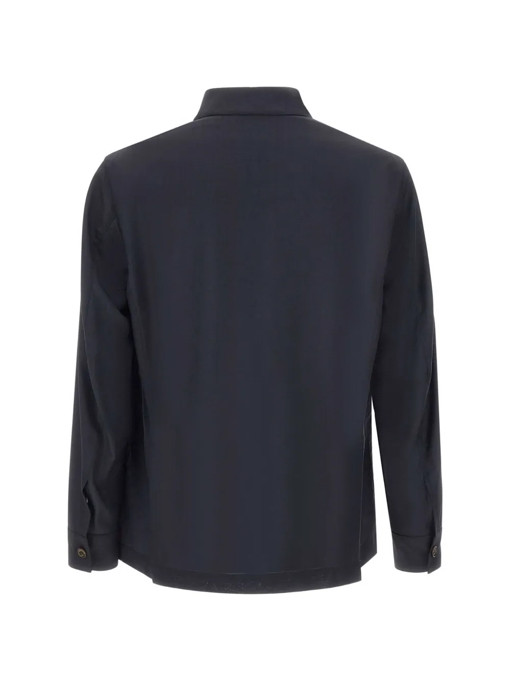 Flap-Pocket Button-Fastening Shirt Jacket