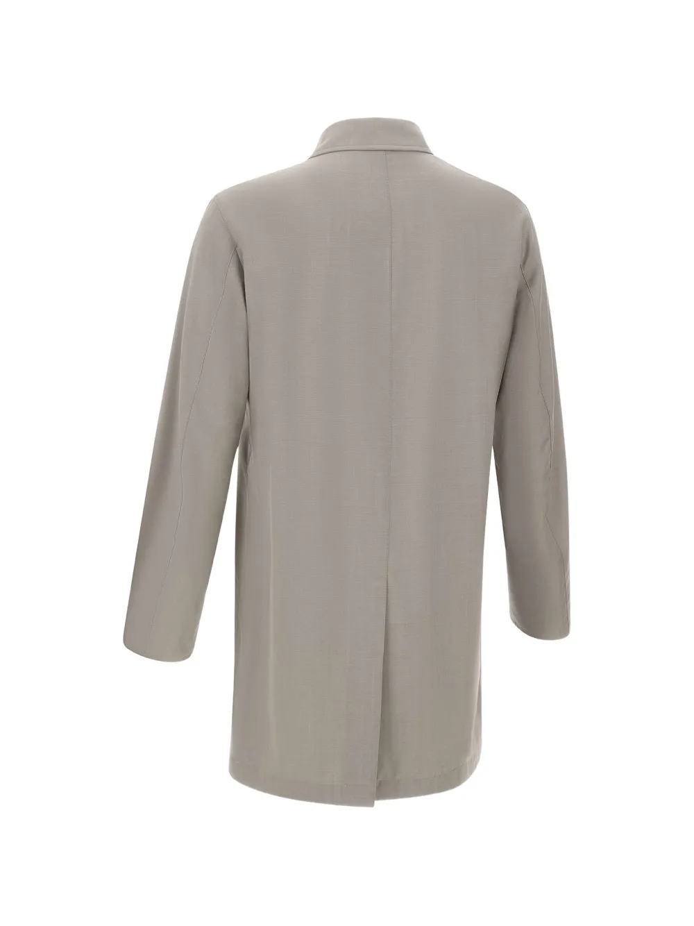Button-Fastening Wool Jacket