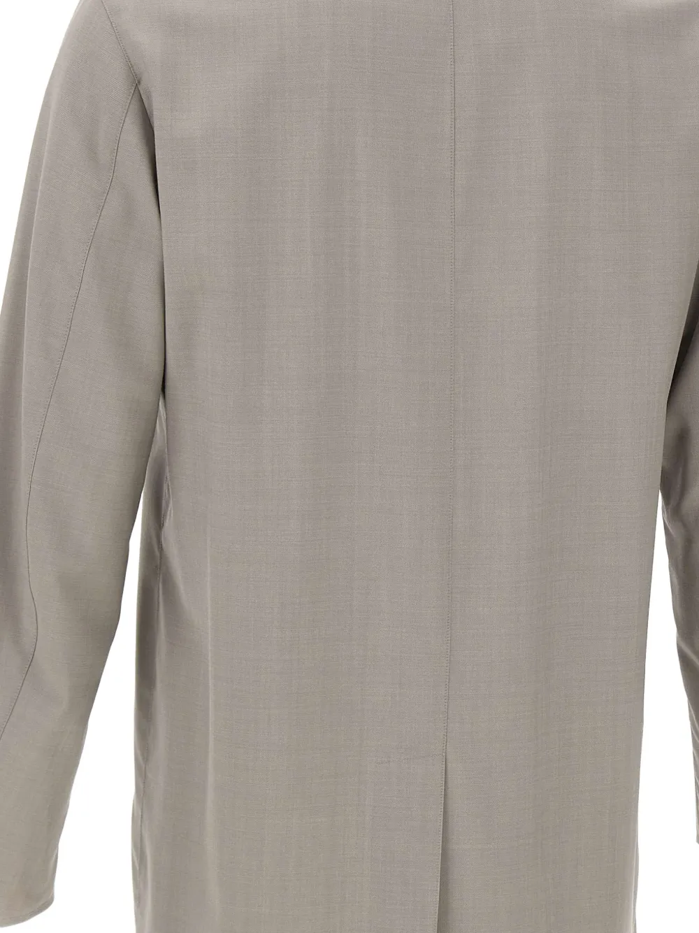 Button-Fastening Wool Jacket