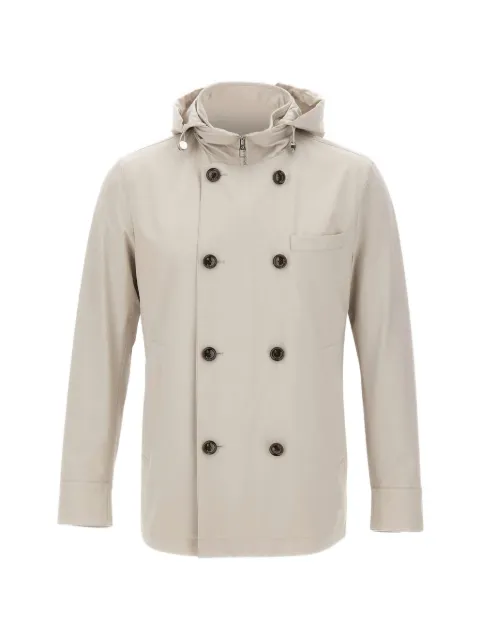 Montecore double-breasted hooded jacket