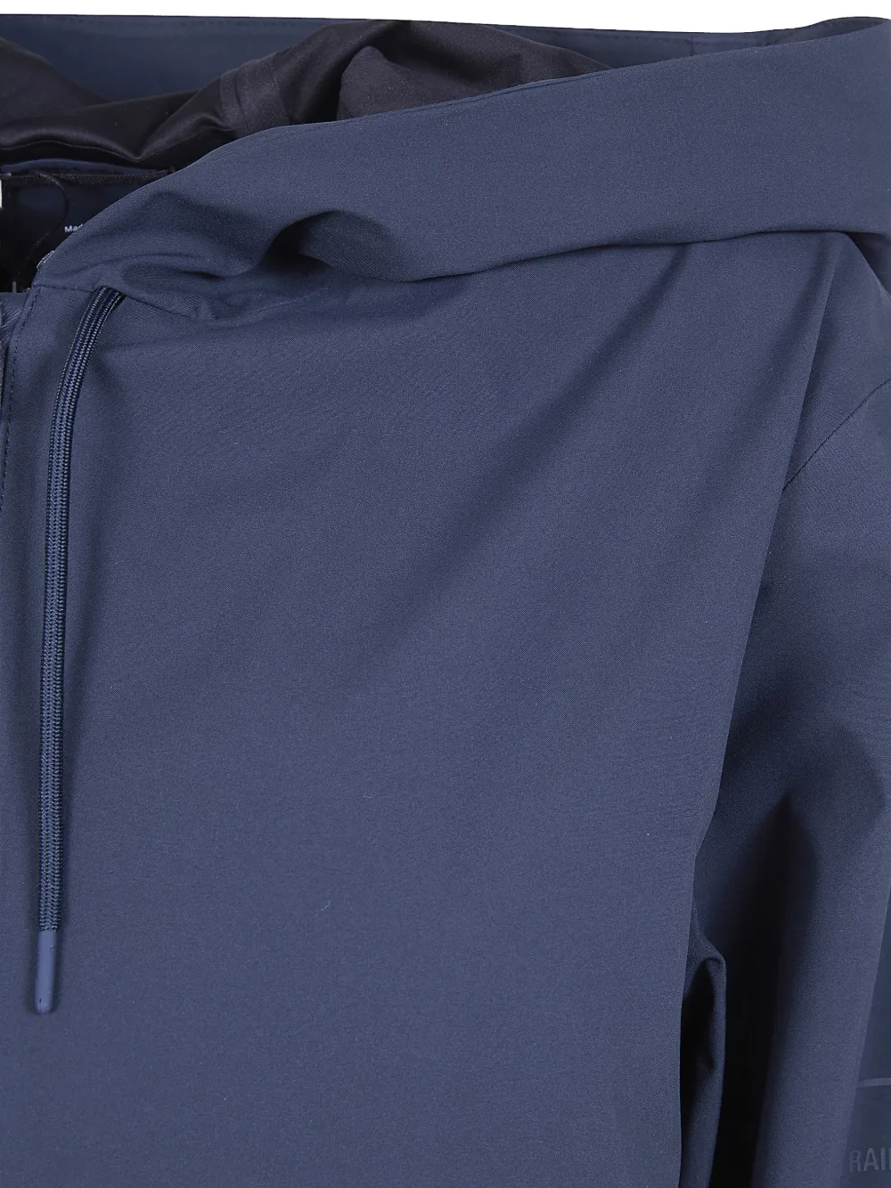 Rains Jack met capuchon en rits Blauw