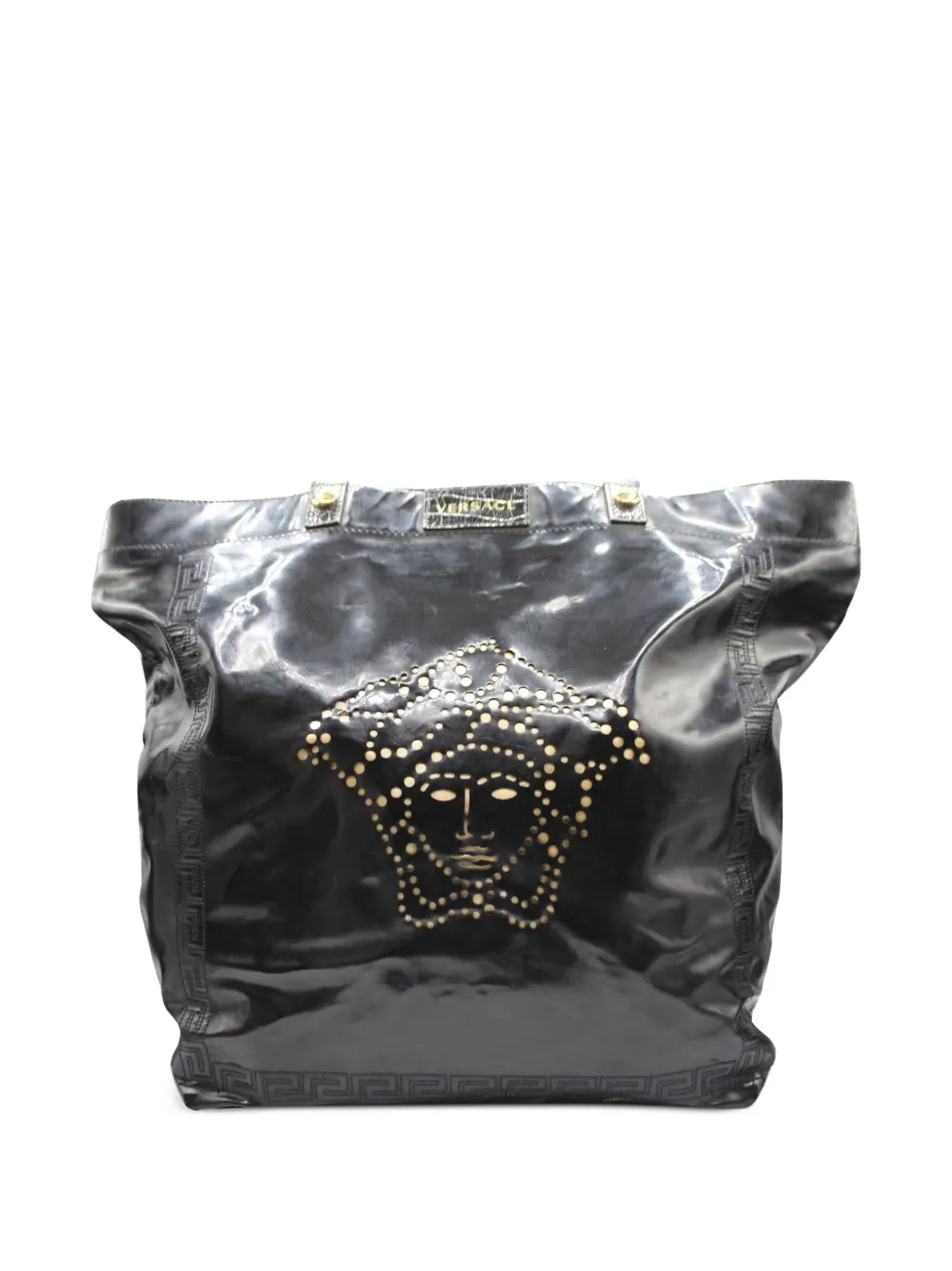 Versace Pre-Owned patent-leather shoulder bag - Nero