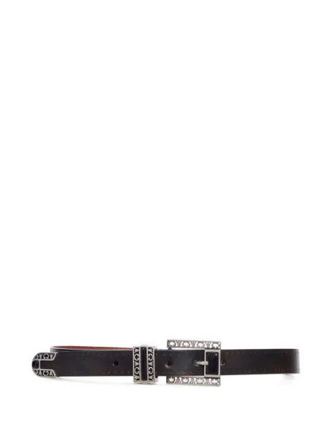 Golden Goose decorated-buckle leather belt