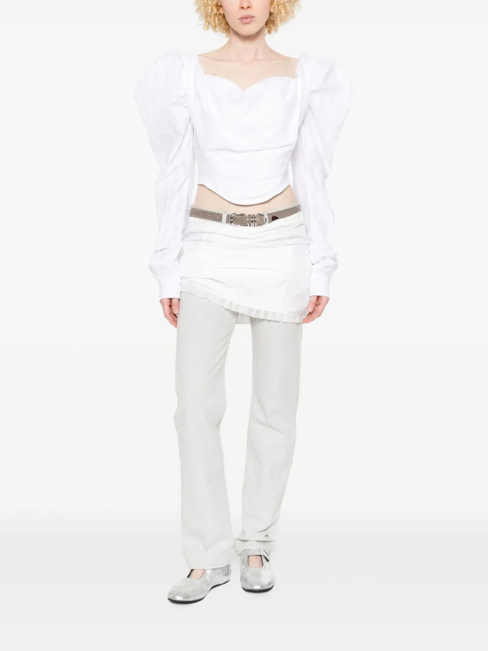 新品レア品 Vivienne Westwood レースパフスリーブブラウス Vivienne Westwood Sunday パフスリーブ ブラウス | ホワイト