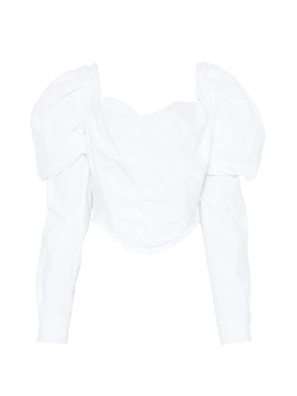 Vivienne Westwood LS Sunday puff-sleeve corset top - Bianco